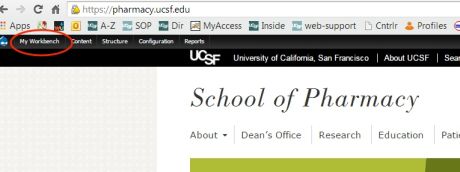 drupal toolbar