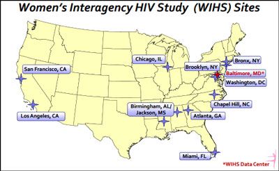 Map of WIHS sites