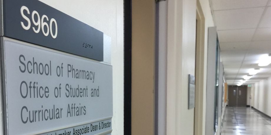 S960 School of Pharmacy office of Student and Curricular Affairs, hallway