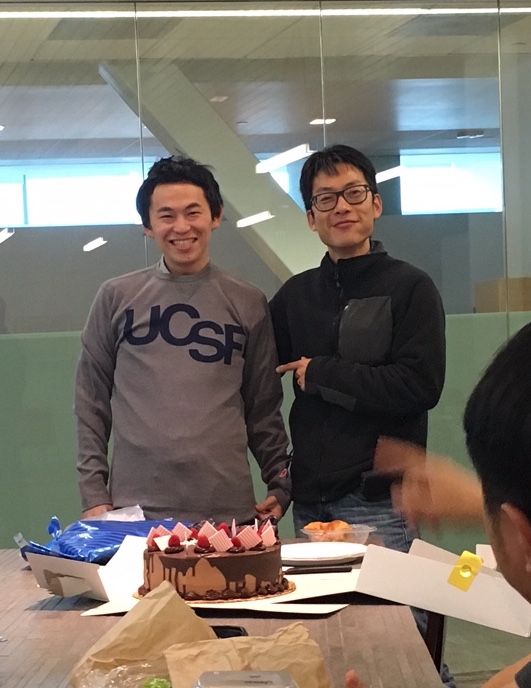 Kazutoshi wearing UCSF sweater