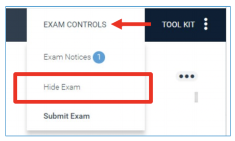 hide exam