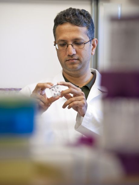 Shuvo Roy in lab