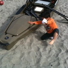child with kayak