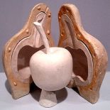 lost wax model of apple in plaster