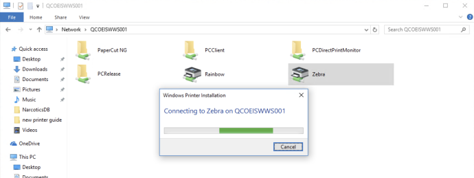 Windows Adding Zebra Printer