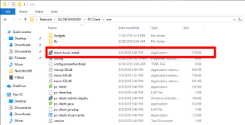 Windows client local installer