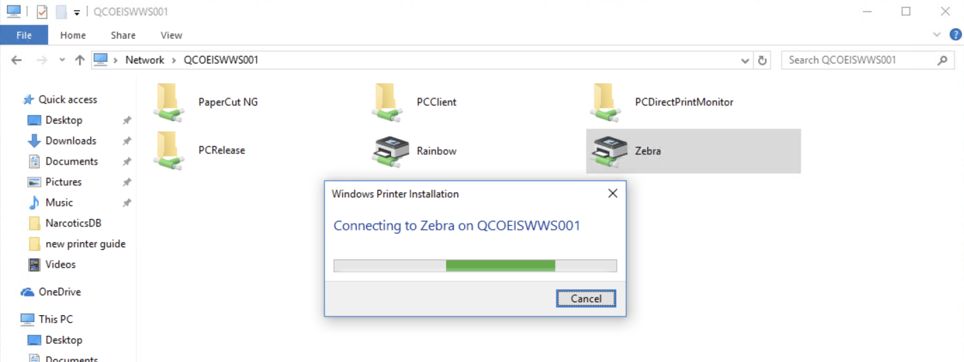 Windows Adding Zebra Printer